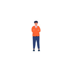 vector of sports people in orange clothes illustration