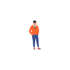 vector of sports people in orange clothes illustration