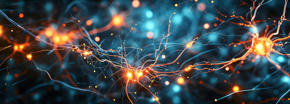 Graphical representation of neural network connections.