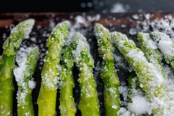 Frozen asparagus stalks are a nutritious addition to any meal.