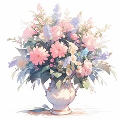 Elegant Floral Arrangement Illustration