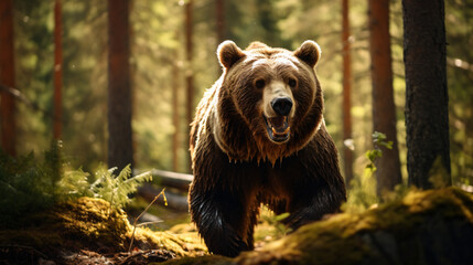 Brown bear in the forest