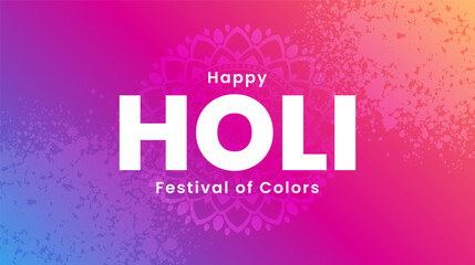Holi Festival Background. Abstract colorful Holi celebration design with color powder. Vector illustration
