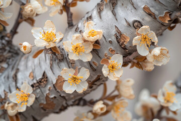 The intricate beauty of birch tree blossoms, capturing nature's artistry in every detail