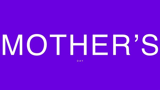 A simple and elegant image celebrating Mother's Day with white text against a purple background