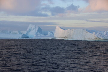 Icebergs in the Scotia Sea, South Atlantic.