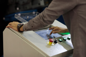 working with industrial touchscreen control panel