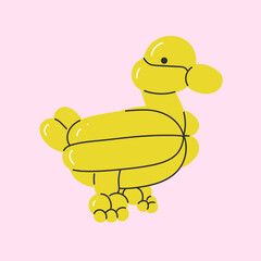 Animal made from long balloons. vector Simple illustration.