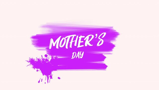 Celebrate Mother's Day with a vibrant and artistic touch. A colorful purple paint splatter represents the joy and love for moms, beautifully embodied in this image