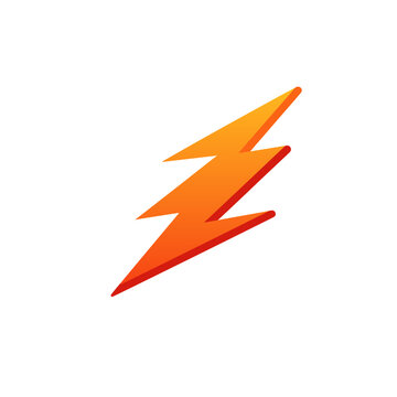 Electric company filled gradient logo. Efficiency business value. Lightning bolt simple icon. Design element. Created with artificial intelligence. Ai art for corporate branding, website