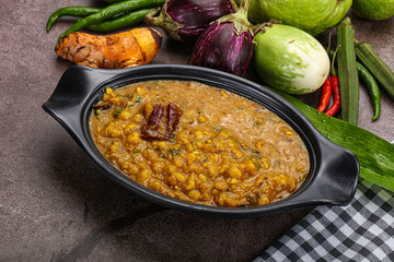 Indian cuisine Dal Tadka soup