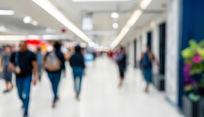 people walking in a mall, shopping in a mall