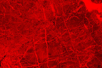 Red marble grunge background. Abstract red texture. Old scratched bright red paint surface wide texture. Dark scarlet color gloomy grunge abstract widescreen background - obrazy, fototapety, plakaty