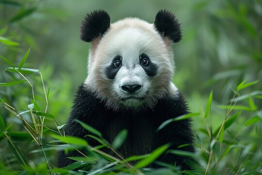 Panda Bear Selfie A Cute and Cuddly Moment Generative AI