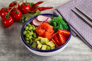 Hawaian cuisine - Poke with salmon