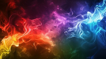 Fototapeta na wymiar Beautiful colorful smoke like lines wallpaper