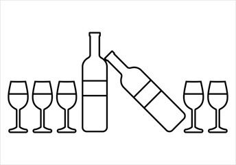 Bottle Of Wine And Glass M_2204002