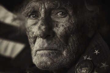 The Old Man's Journey A Black and White Portrait of a Life Well-Lived Generative AI