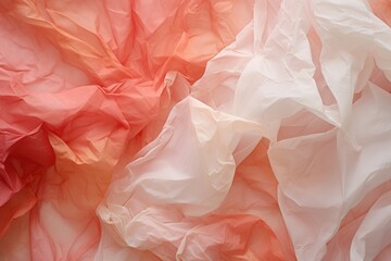 Fototapeta premium Ethereal Elegance: Delicate Draped Fabric in Soft Peach and Cream - Generative AI
