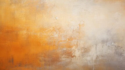Fototapeta na wymiar Sunset Hues: Textured Acrylic Mastery on Canvas in Orange and Gold - Generative AI