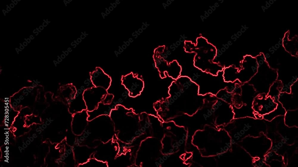Poster abstract background loop motion with red shapes on black color