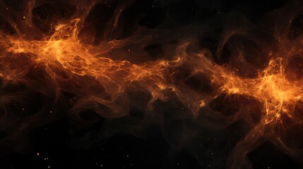 Fiery Whorls: Vivid Waves of Flame Dancing in the Depths of Night - Generative AI - obrazy, fototapety, plakaty