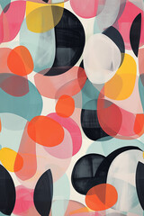 Colorful Circles Seamless Abstract Background
