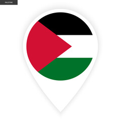 Palestine marker icon on white background. Palestine  pin icon isolated on white background.
