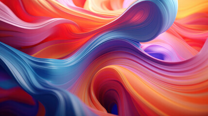 A Mesmerizing 3D Abstract Multicolor Visualization