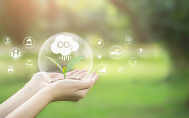 Concepts for reducing CO2 emissions for sustainable development and green business based on renewable energy energy saving sustainable development