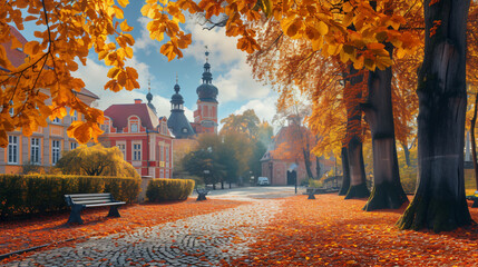 Colorful autumn view