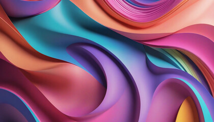 Abstract 3d render, colorful background design, modern illustration