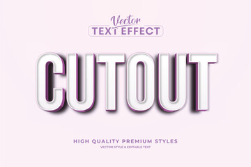 Cutout editable text effect Design 