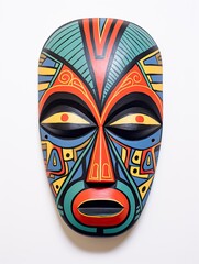 Vivid African Tribal Mask Designs: Acrylic Landscape Art