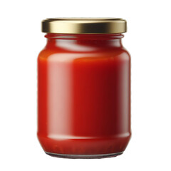 Empty mockup of tomato sauce jar isolated on transparent or white background, png