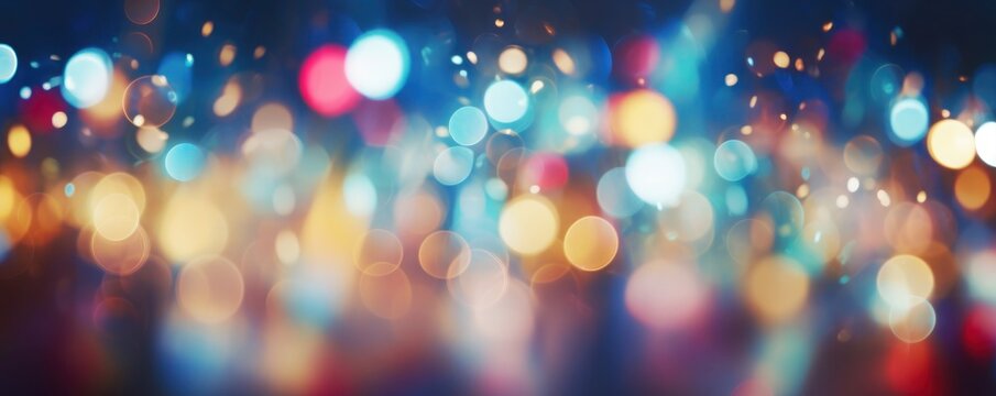 Abstract blur of Christmas an image of a joyful and bokeh filled night light background