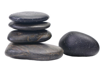 Spa stones black isolated