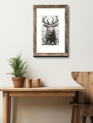 Canadian Wildlife Sketches Framed Print - Exquisite Nature Animal Art Collection