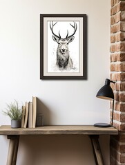 Canadian Wildlife Sketches Framed Print - Nature Animal Art Collection for Wildlife enthusiasts.