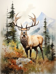 Contemporary Wildlife Designs: Canadian Wildlife Sketches in Modern Landscapes