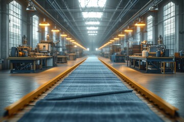 Fototapeta premium textile production factory interior