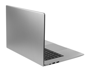 Laptop with blank screen, computer isolated on white background, clipping path, full depth of field