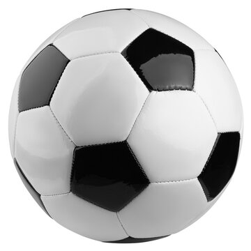 Soccer ball, Football, isolated on white background, full depth of field