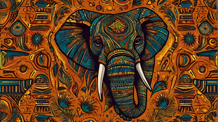 Colorful African Pattern Seamless Tile Design