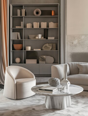 modern flats and apartments in the style of soft, muted color palette, minimalist imagery