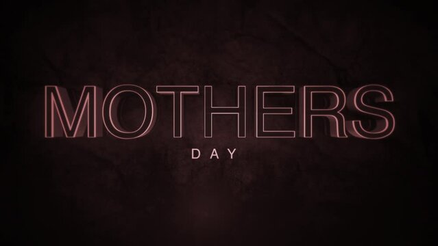 A simple yet bold image, Mother's Day written in red letters on a black background, capturing the essence of this special occasion