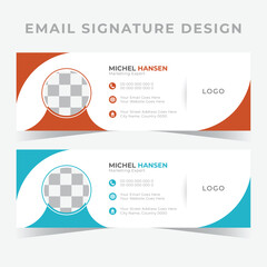 Vector Email signature design template