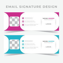 Vector Email signature design , corporate template