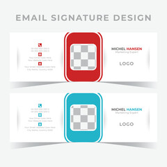 Email signature template, business and corporate design