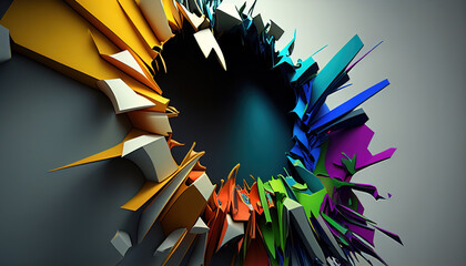 Abstract 3d explosion wallpaper background